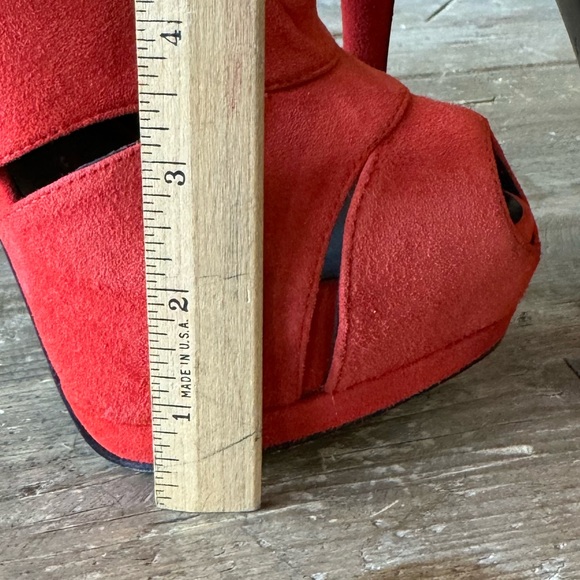 Giuseppe Zanotti suede high heel platform peep toe ankle boot - Picture 9 of 10